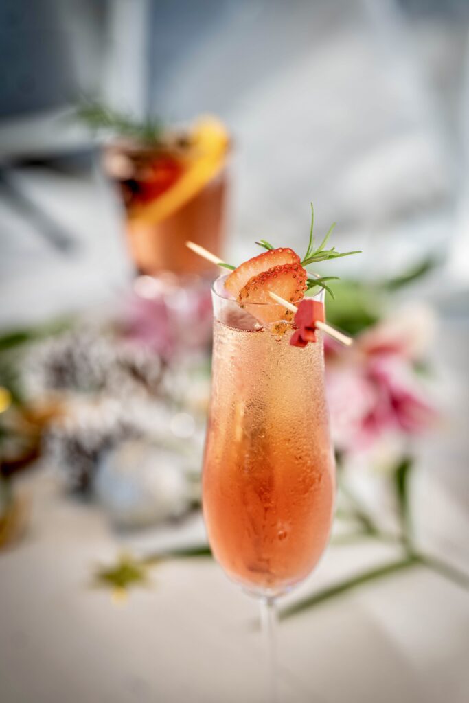 Romantic cocktail at The DeckHouse, An Bang Beach, perfect for Valentine’s Day celebrations by the sea.